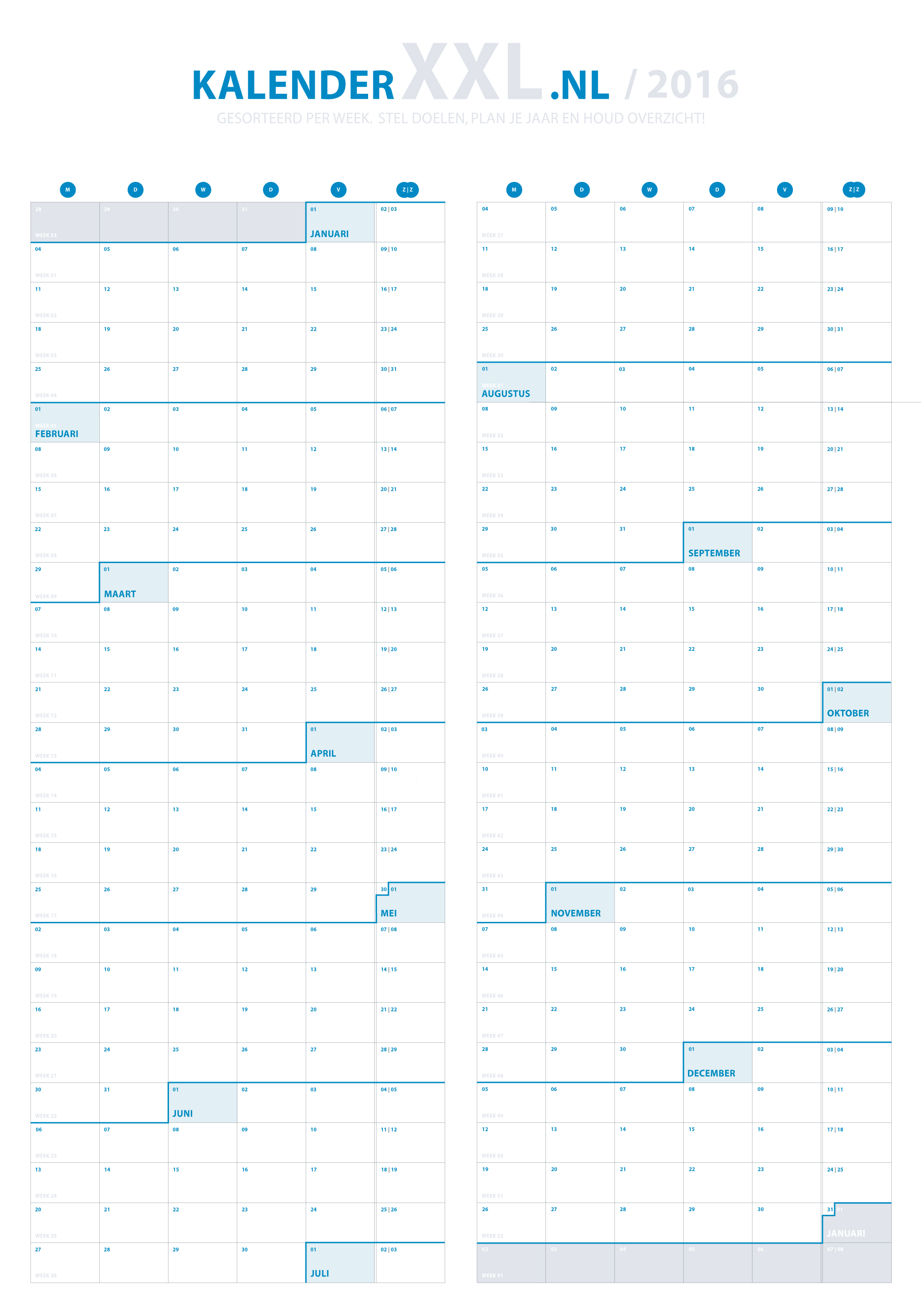 jaar kalender - jaarkalender maken