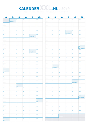 jaarkalender 2019